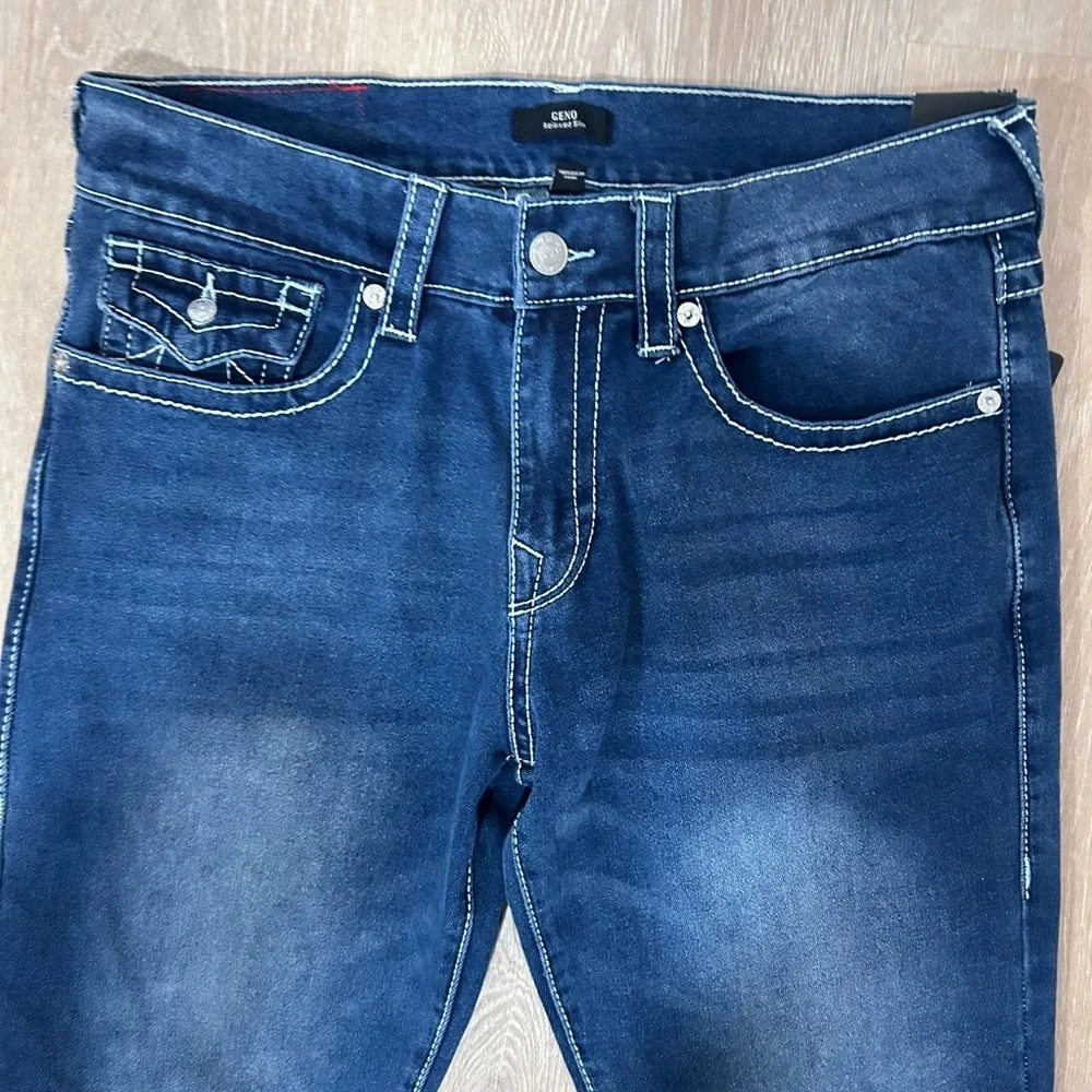NWT TRUE RELIGION Geno Relaxed Slim Jean’s Men’s Size 34/32 Retail $199